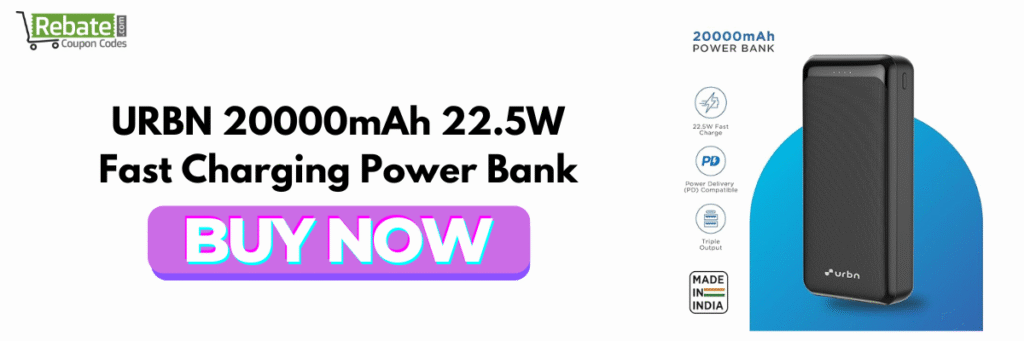 URBN 20000mAh 22.5W Fast Charging Power Bank