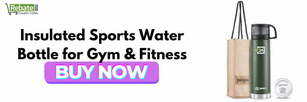 Insulated Sports Water Bottle for Gym & Fitness