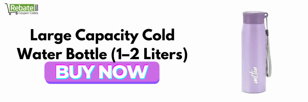Large Capacity Cold Water Bottle (1–2 Liters)